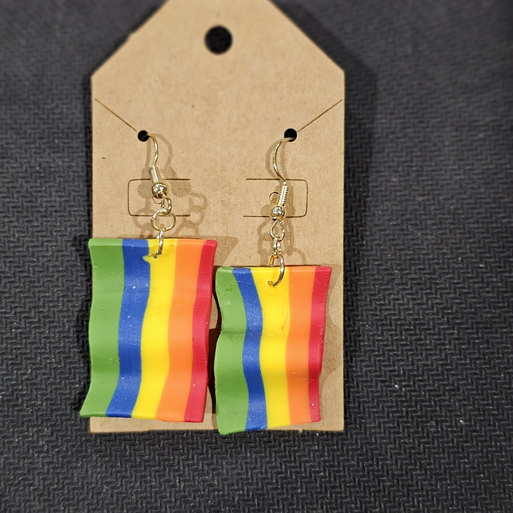 Colorful Handmade Striped Earrings